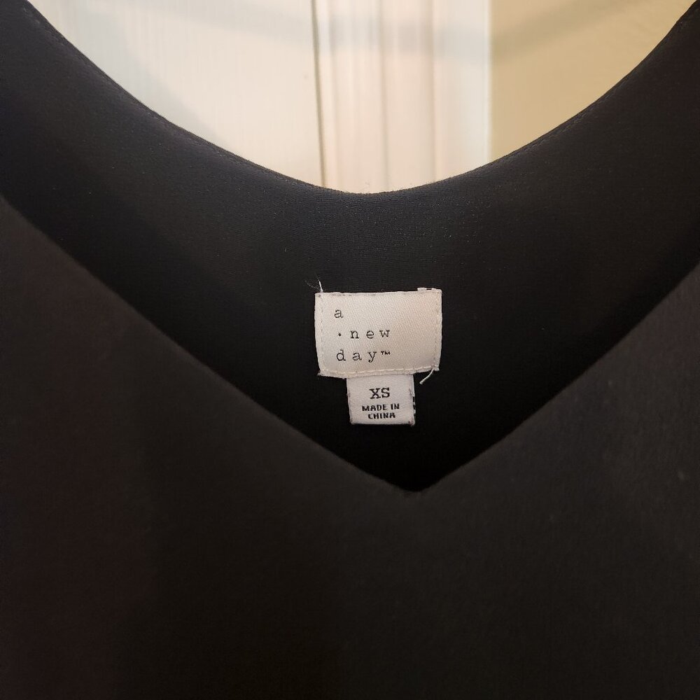 Black work tank, flowy blouse for under blazer